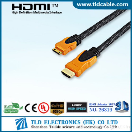 Dual Color Head Mini HDMI Cable with Net